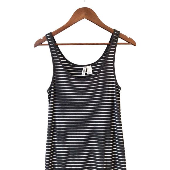 H&M Divided Striped Gray Maxi Dress, Women's M Casual Comfort Coastal Minimalist - Picture 3 of 7